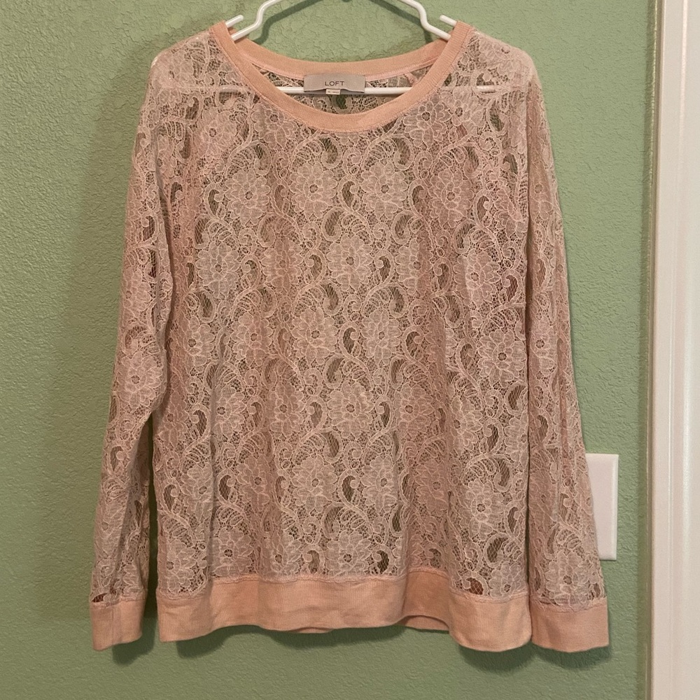 LOFT lace shirt XL